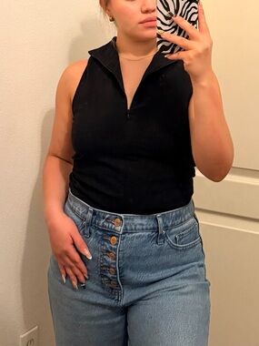 Express Black Sleeveless Bodysuit Tank